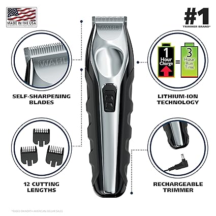 Lithium Ion Total Beard Trimmer for Men